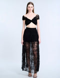 Pleated Lace Skirt