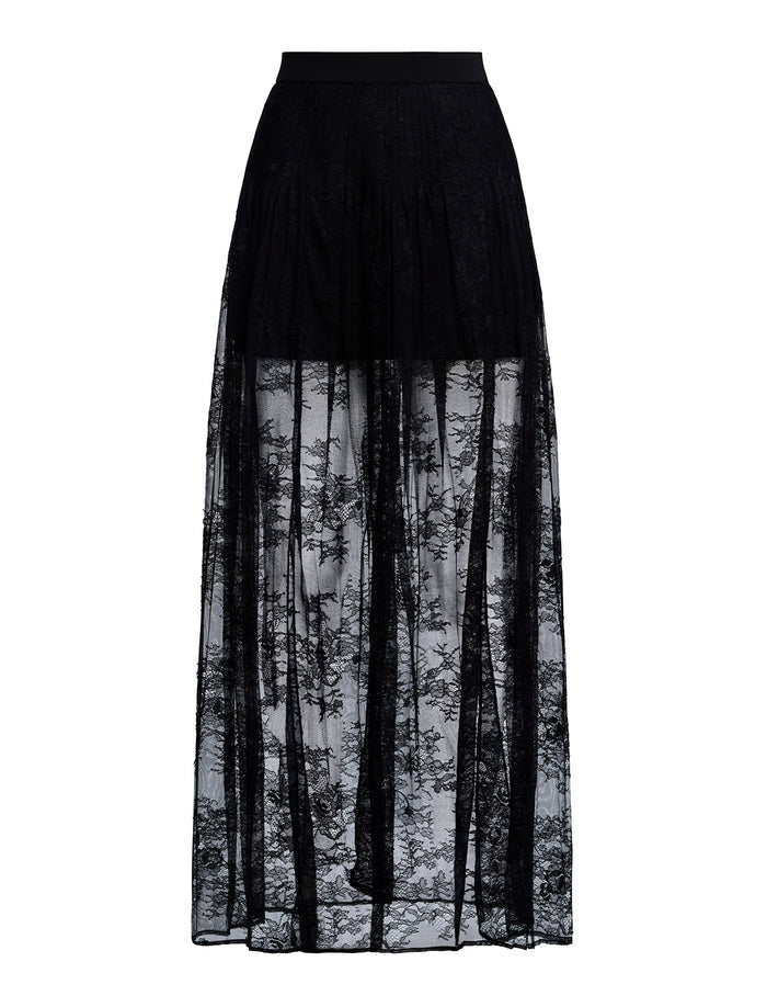 Pleated Lace Skirt