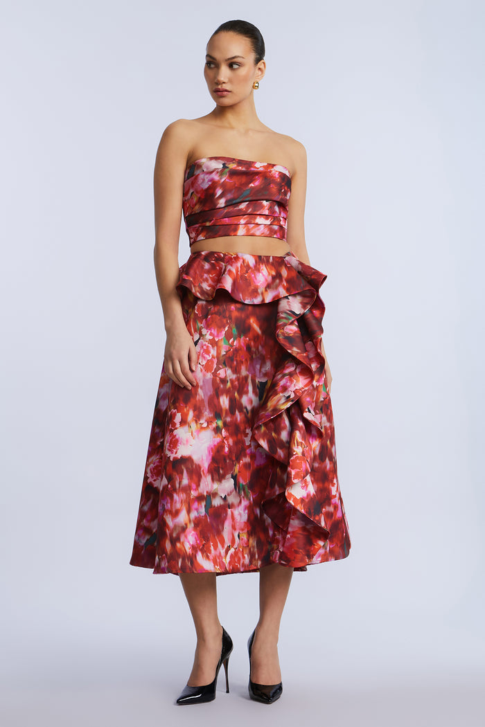 Pleated Satin Bustier