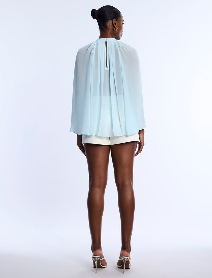 Pleated Sheer Blouse