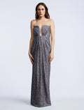 Plunging U Neckline Gown