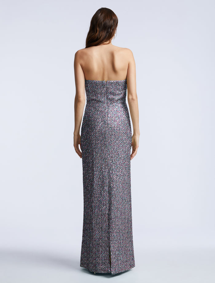 Plunging U Neckline Gown