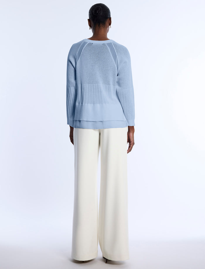 Pointelle Knit Sweater