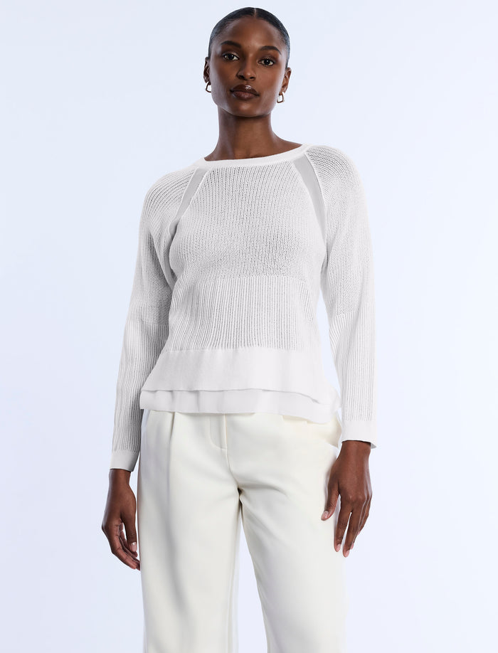 Pointelle Knit Sweater