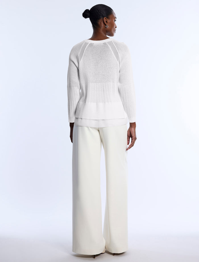 Pointelle Knit Sweater