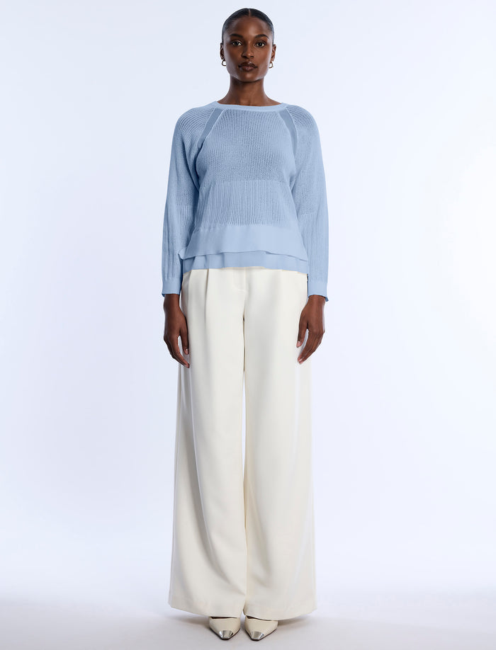 Pointelle Knit Sweater