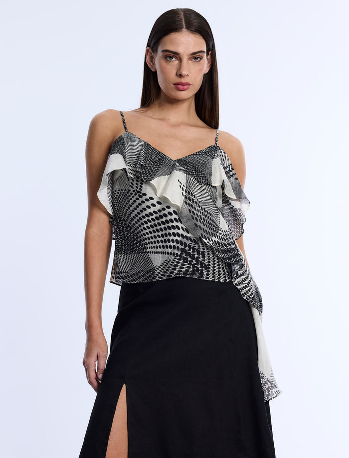 Printed Flounce Cami