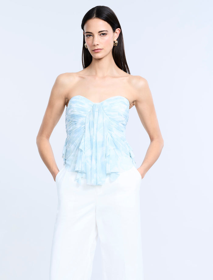 Printed Mesh Corset