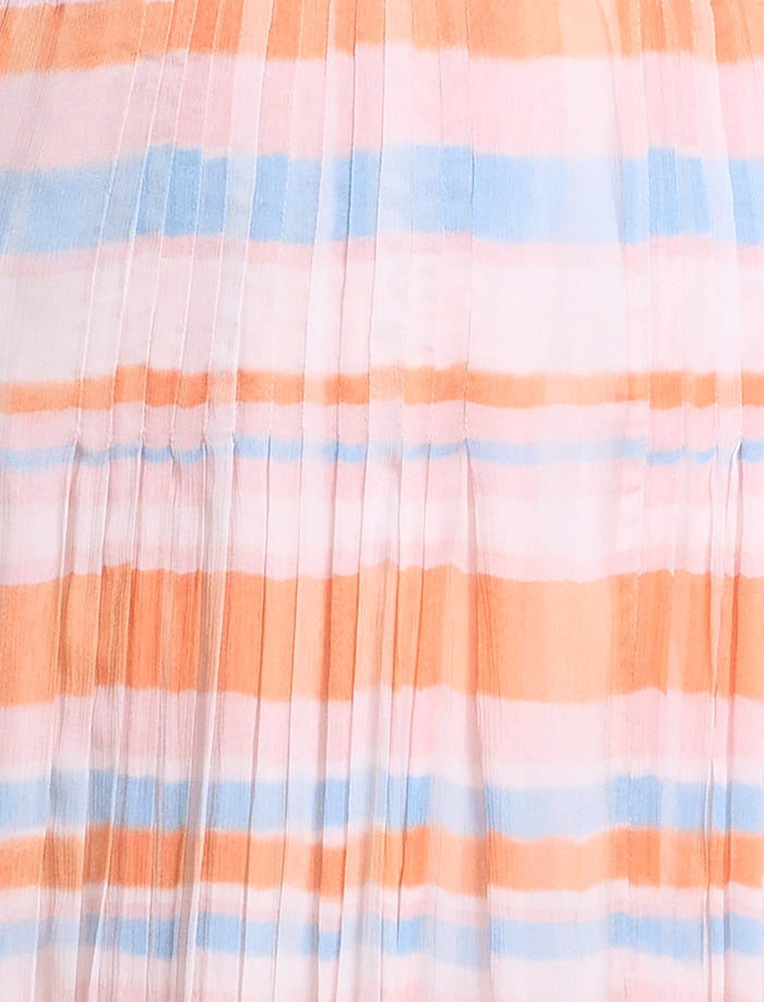Printed Pleated Skirt