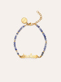 Pulsera Abuela Heart Cianita Acero Baño Oro