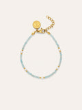 Pulsera Azulina Acero Baño Oro