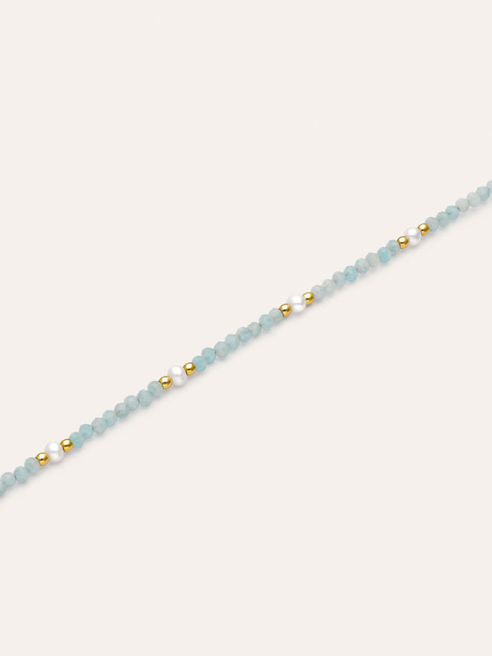 Pulsera Azulina Acero Baño Oro