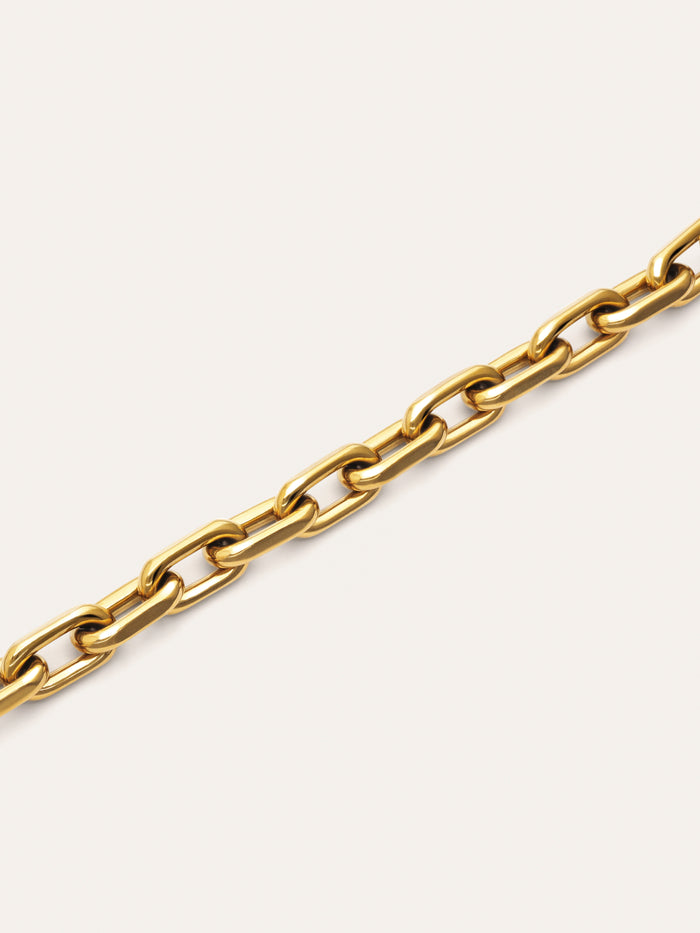 Pulsera Big Link Acero Baño Oro