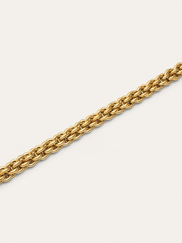 Pulsera Big Rope Acero Baño Oro