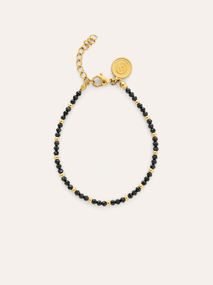 Pulsera Black Noite Acero Baño Oro