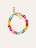 Pulsera Bloom Stones Acero Baño Oro