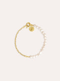 Pulsera Chic Pearl Acero Baño Oro