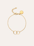 Pulsera Circles Twist Acero Baño Oro