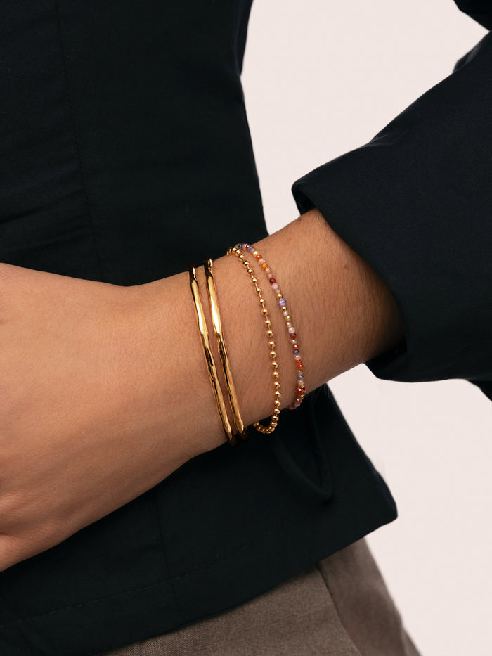 Pulsera Crystal Summer Acero Baño Oro