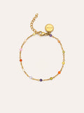 Pulsera Crystals Colors Atardecer Acero Baño Oro