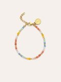 Pulsera Crystals Pastel Acero Baño Oro