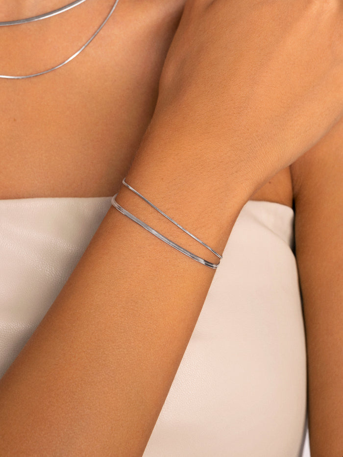 Pulsera Doble Lisse Tail Acero