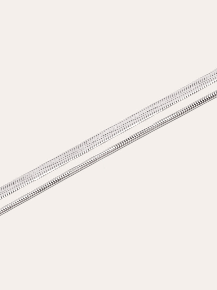 Pulsera Doble Lisse Tail Acero
