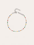 Pulsera Dots Colors Enamel Plata