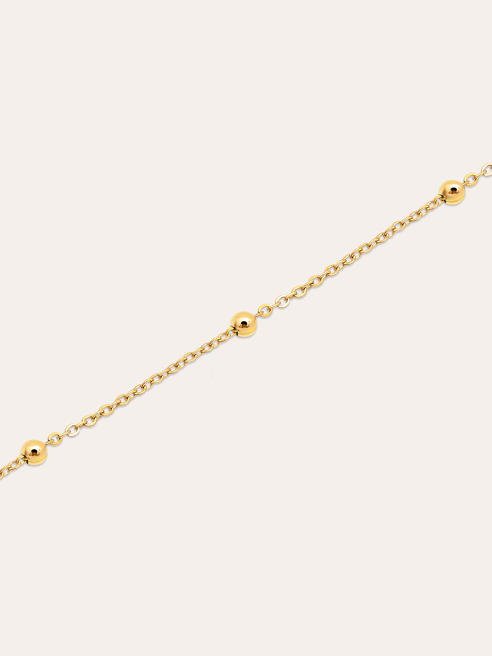 Pulsera Dots Plata Baño Oro