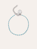 Pulsera Dots Turquoise Enamel Acero