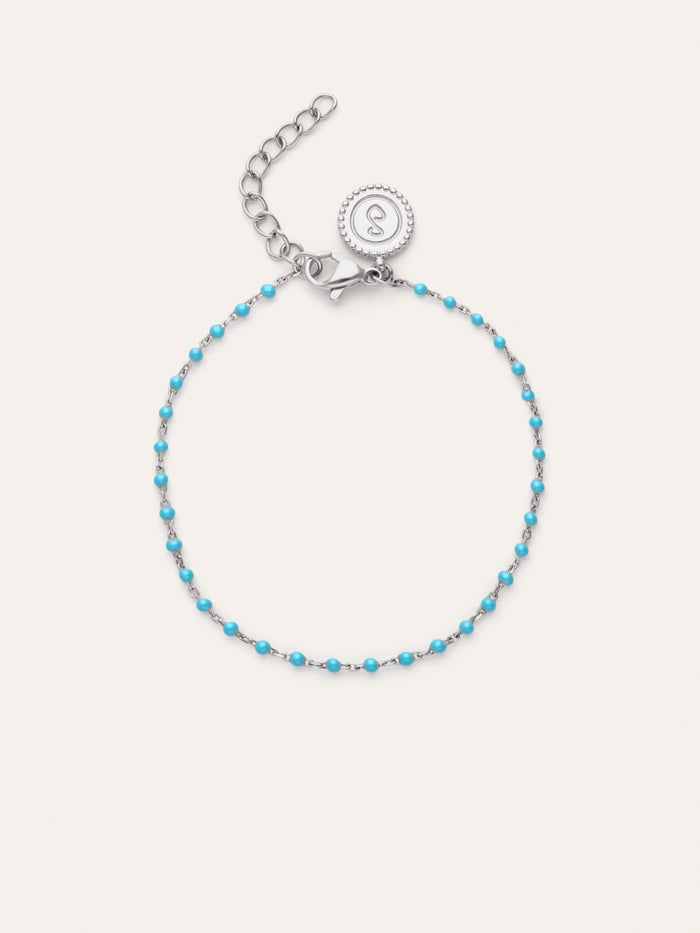 Pulsera Dots Turquoise Enamel Acero