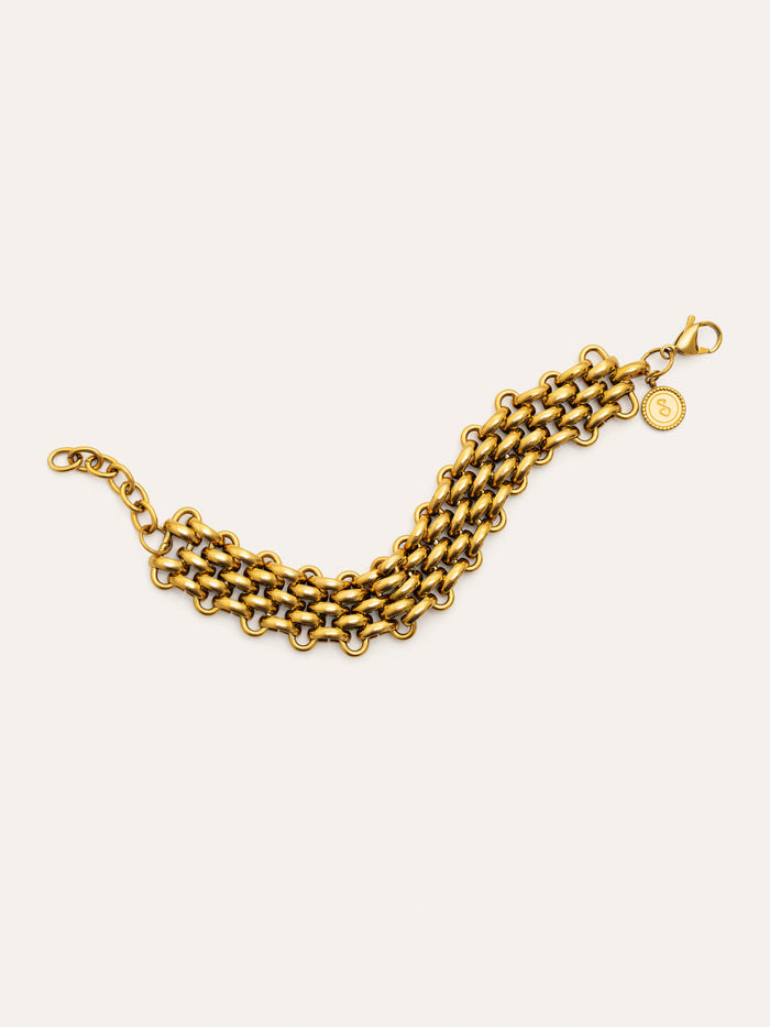 Pulsera Galea Acero Baño Oro