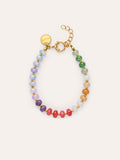 Pulsera Gummy Stones Acero Baño Oro