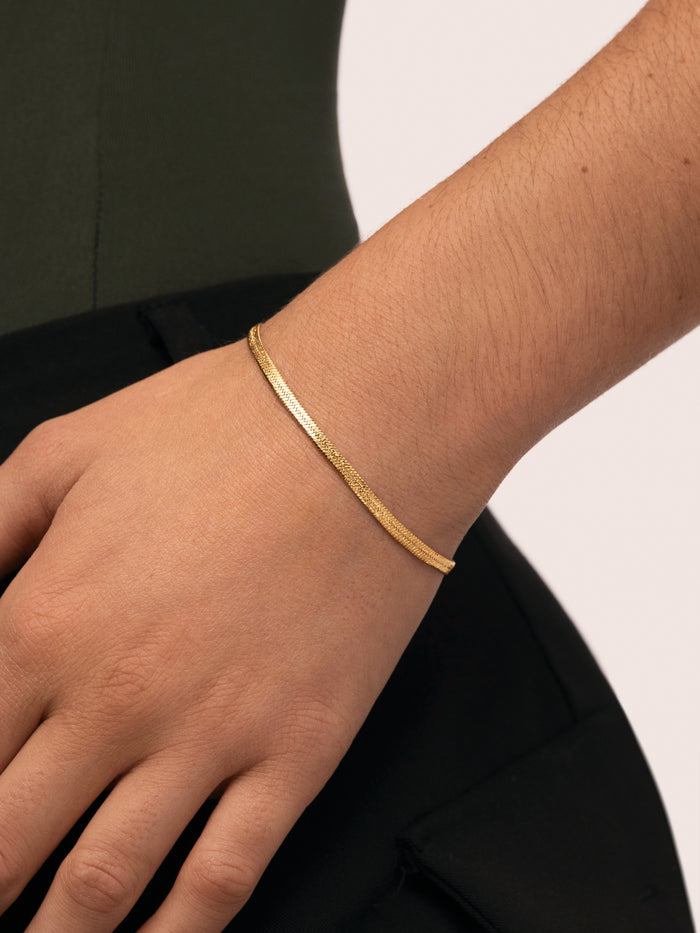 Pulsera Lisse Sparkling Acero Baño Oro