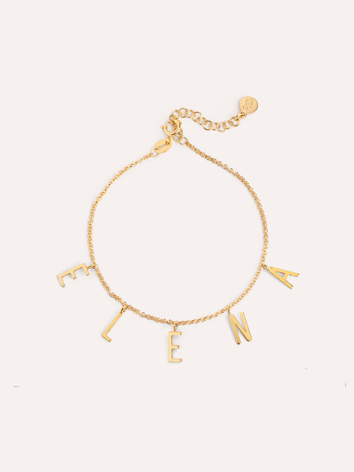 Pulsera Personalizada Letters Oro