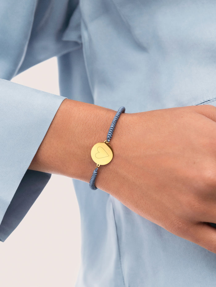 Pulsera Personalizada Moon Marea Acero Baño Oro