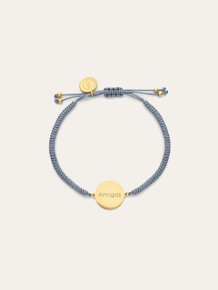 Pulsera Personalizada Moon Marea Acero Baño Oro