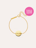 Pulsera Personalizada Moon Plata Baño Oro