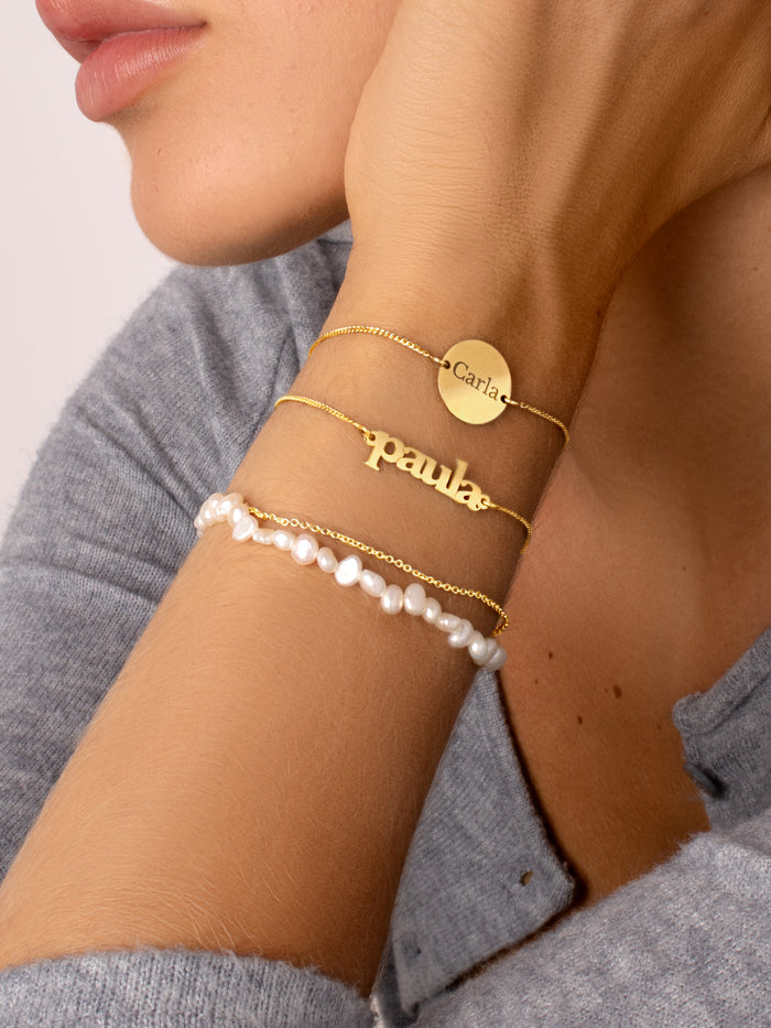 Pulsera Personalizada Moon Oro Puesta