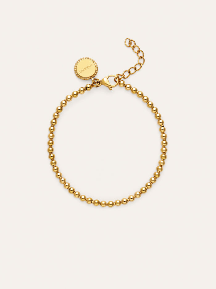 Pulsera Rosario Acero Baño Oro