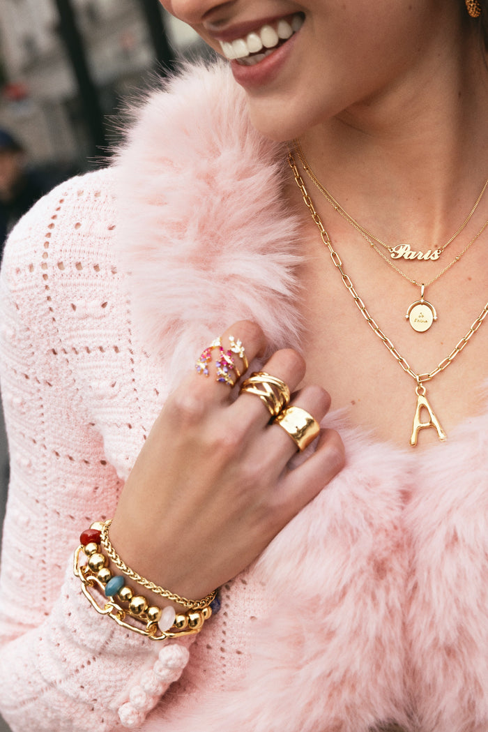 Pulsera Winter Bomb Acero Baño Oro