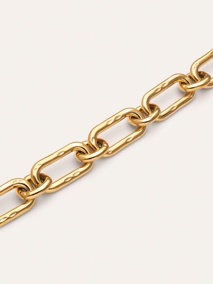 Pulsera Zambia Link Acero Baño Oro