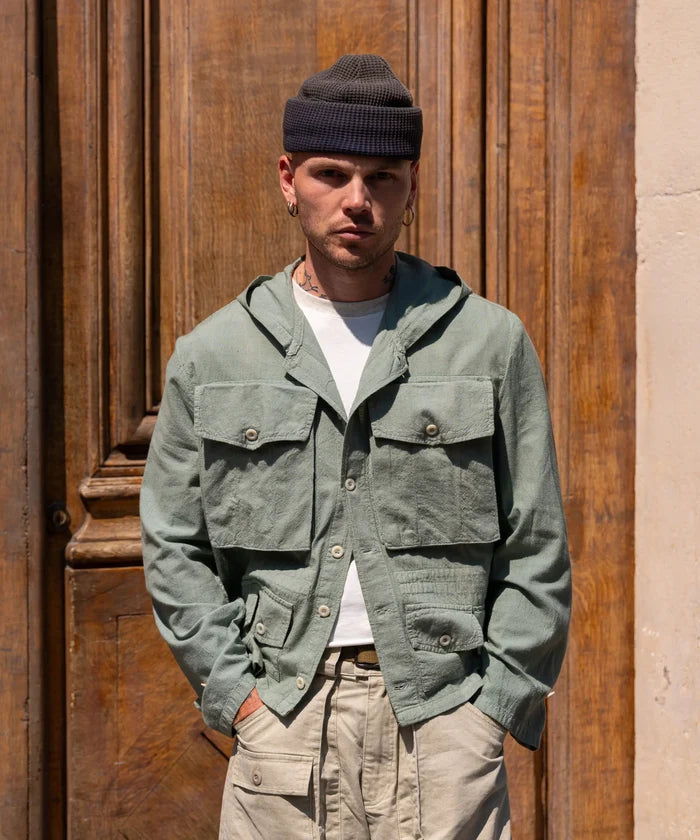 REWORK® HOODED MULTIPOCKET JACKET Coats & Jackets X-SMALL / GREEN - BRUT Clothing