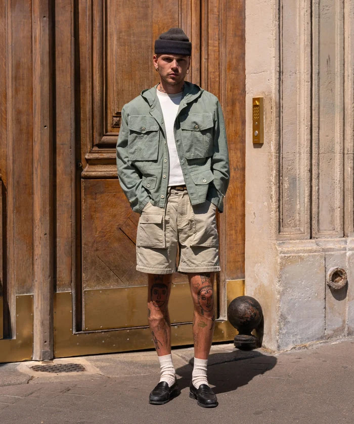 REWORK® HOODED MULTIPOCKET JACKET Coats & Jackets X-SMALL / GREEN - BRUT Clothing