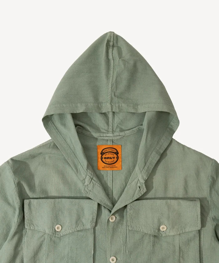 REWORK® HOODED MULTIPOCKET JACKET Coats & Jackets X-SMALL / GREEN - BRUT Clothing