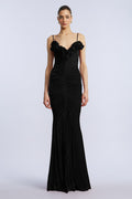 Ruffle Velvet Gown