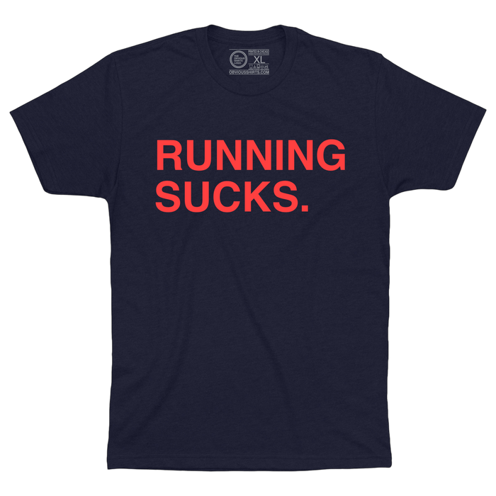 Additional view of Running Sucks shirt by Obvious Shirts