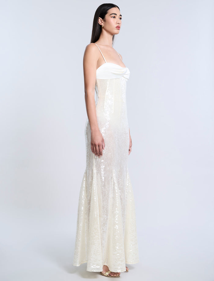 Sequin Lace Gusset Gown