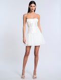 Sequin Lace Peplum Tulle Dress