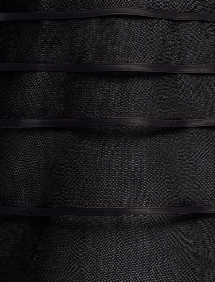 Sheer Volume Strapless Dress